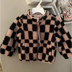 Black & Tan Toddler Fleece Zip Up jacket